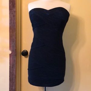 Lovely strapless dark navy dress